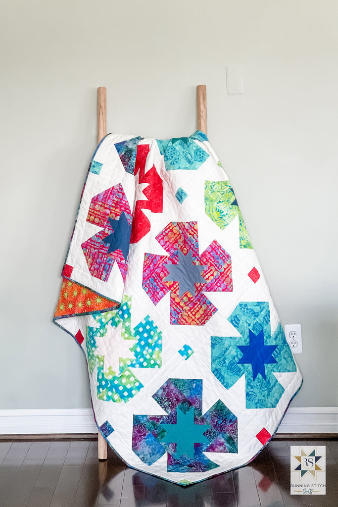 Summer Garden Quilt - The Batik One by Julie Burton of Running Stitch Quilts