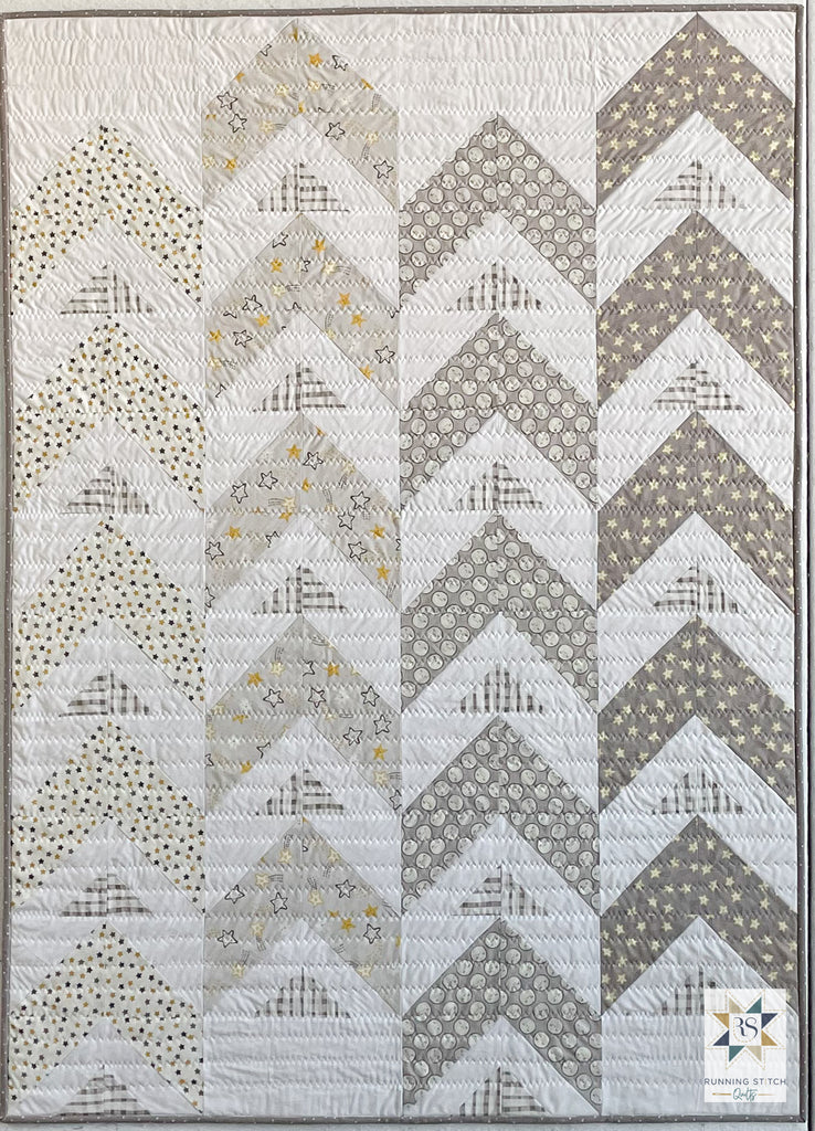 Chevron Points Quilt by Julie Burton of Running Stitch Quilts