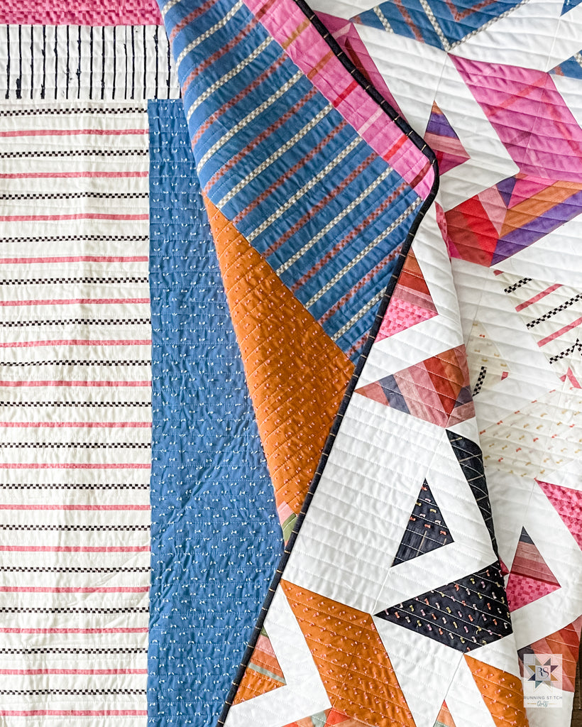 Chevron Points by Running Stitch Quilts made with Warp and Weft Honey