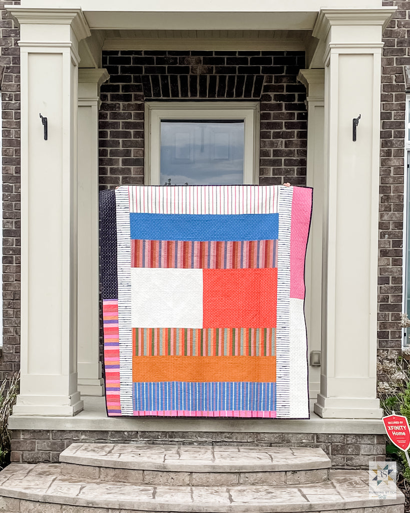 Chevron Points by Running Stitch Quilts made with Warp and Weft Honey