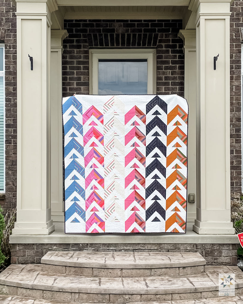 Chevron Points by Running Stitch Quilts made with Warp and Weft Honey