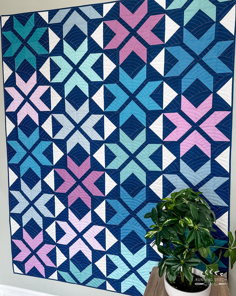 Chevron Stars Quilt Pattern - the cover one