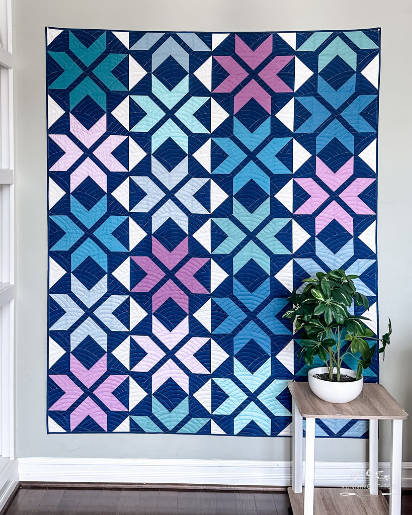 Chevron Stars Quilt Pattern - the cover one