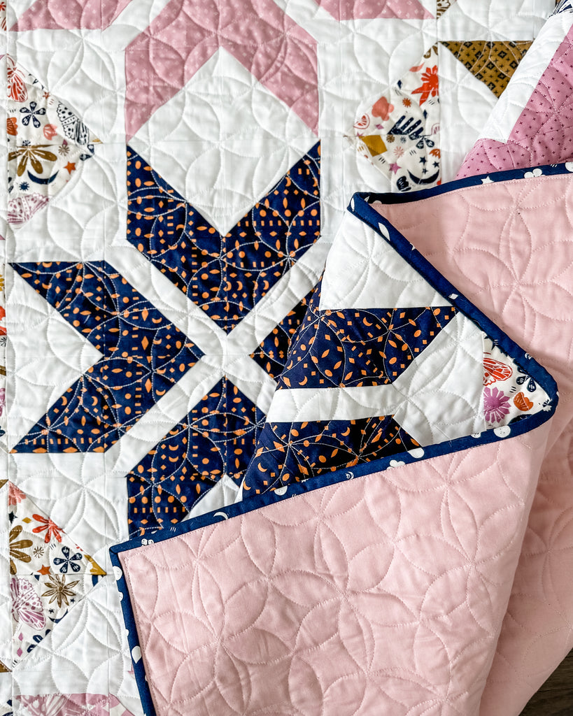 Chevron Stars Quilt Pattern by Running Stitch Quilts - Alexia Abegg Moonglow collection for Ruby Star Society