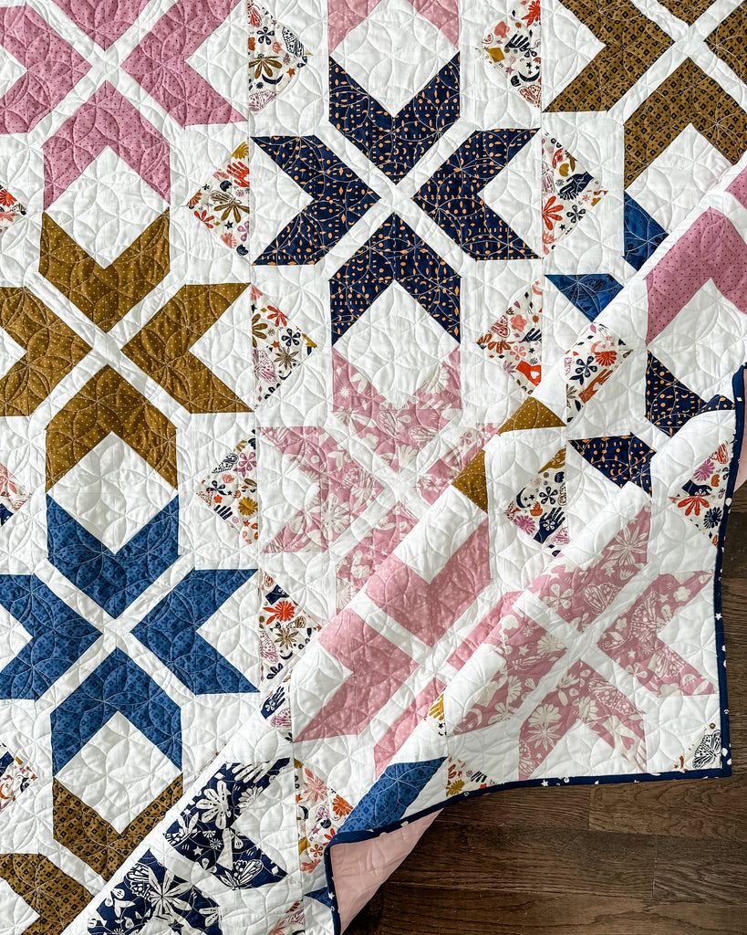 Chevron Stars Quilt Pattern by Running Stitch Quilts - Alexia Abegg Moonglow collection for Ruby Star Society