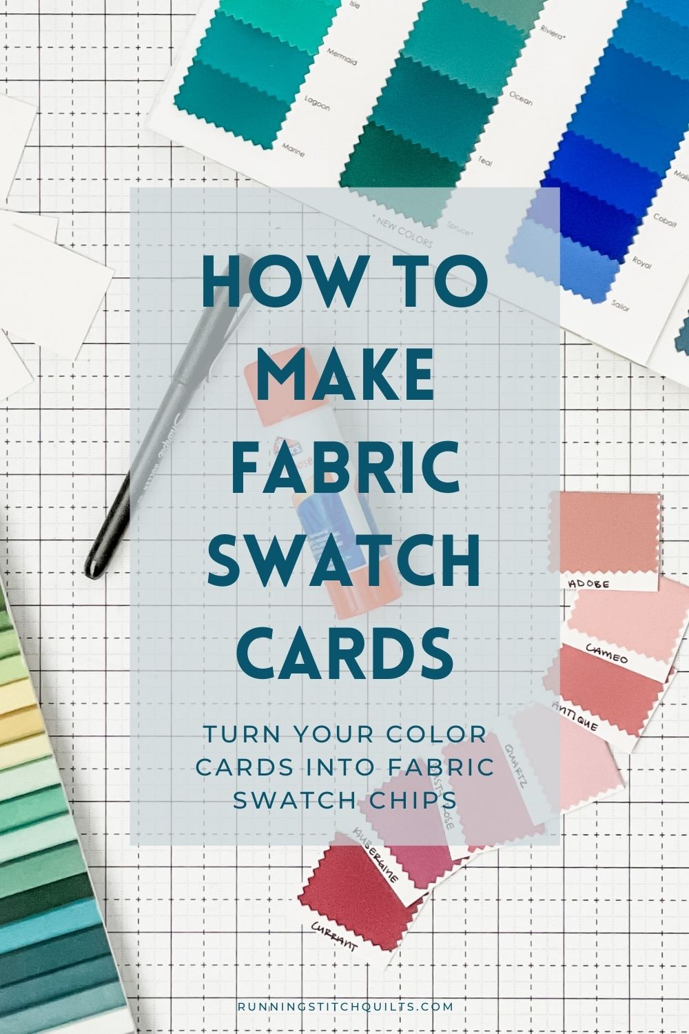How to Make Fabric Swatch Cards - Running Stitch Quilts