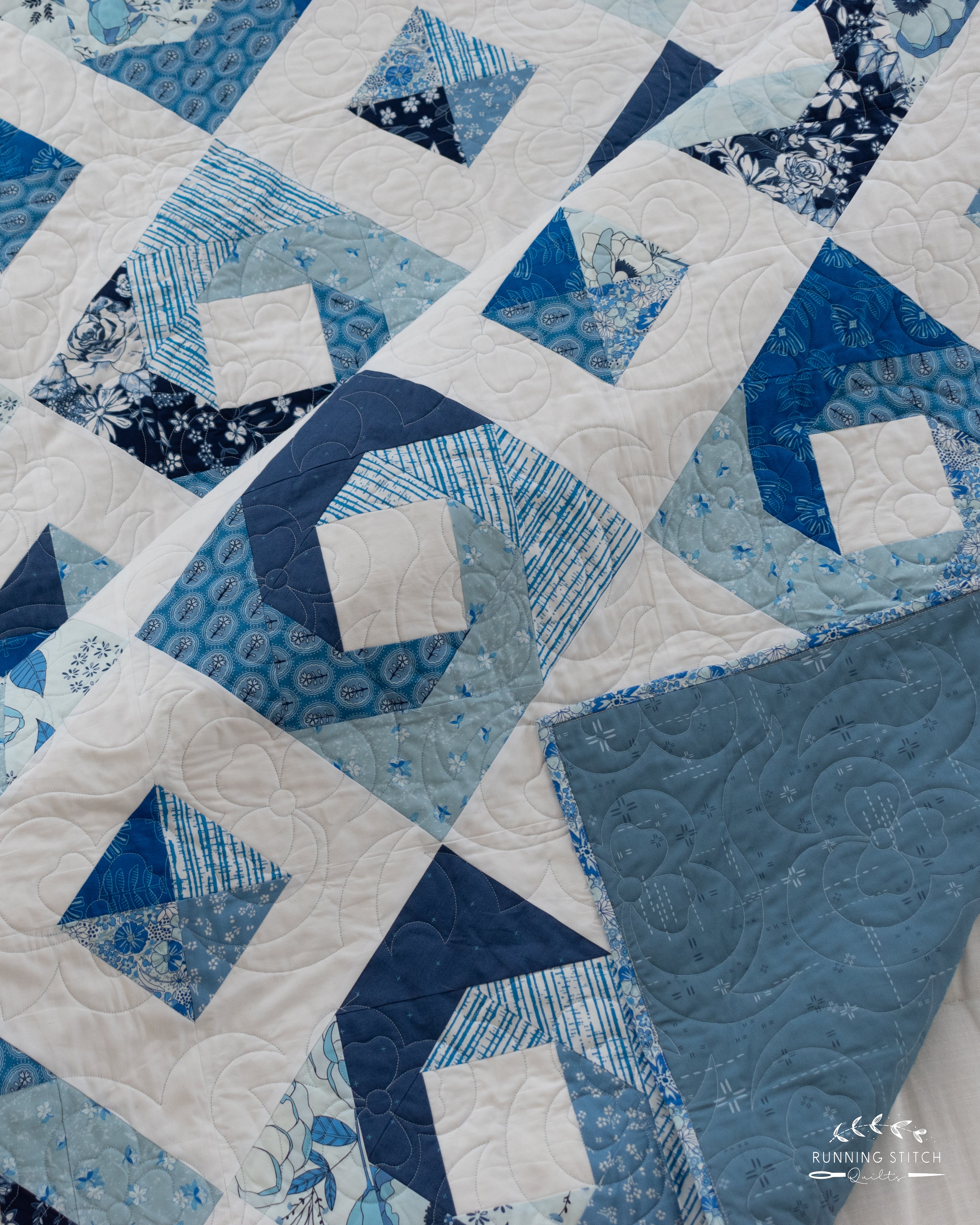 Hurrication - The True Blue One - Running Stitch Quilts