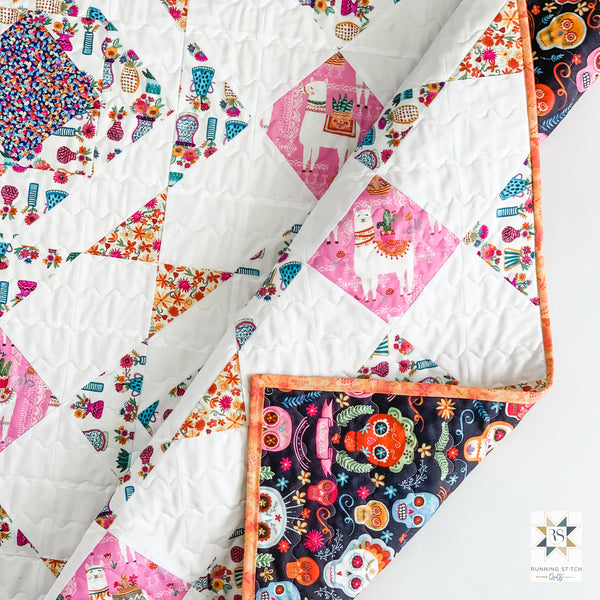 Noughts and Crosses Quilt by Julie Burton of Running Stitch Quilts