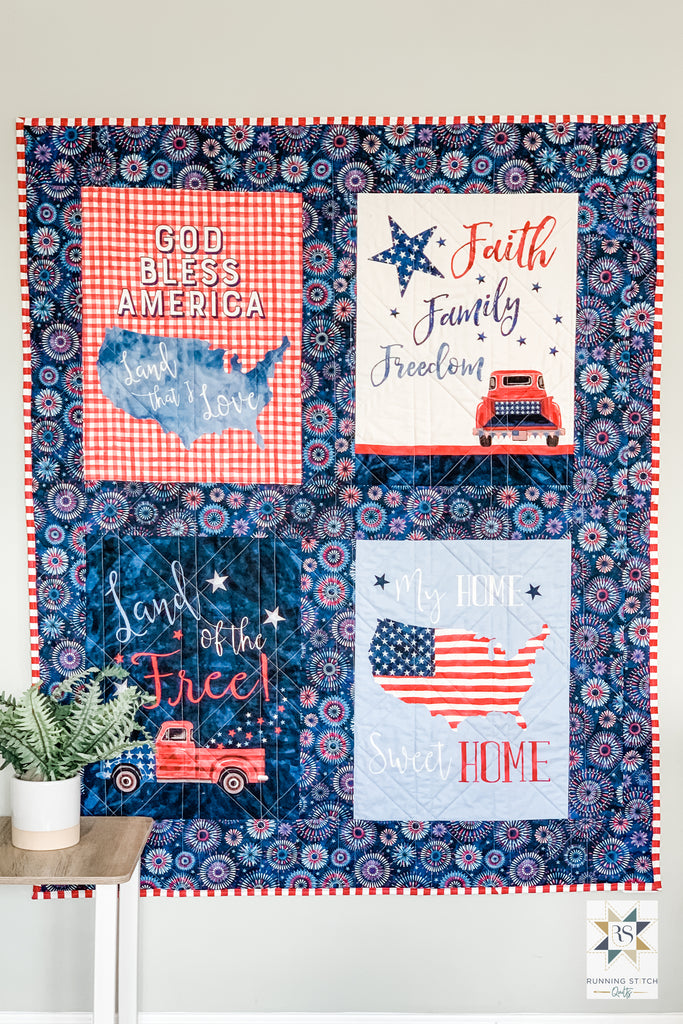 Deltille Quilt Pattern - The Patriotic One by Julie Burton of Running Stitch Quilts