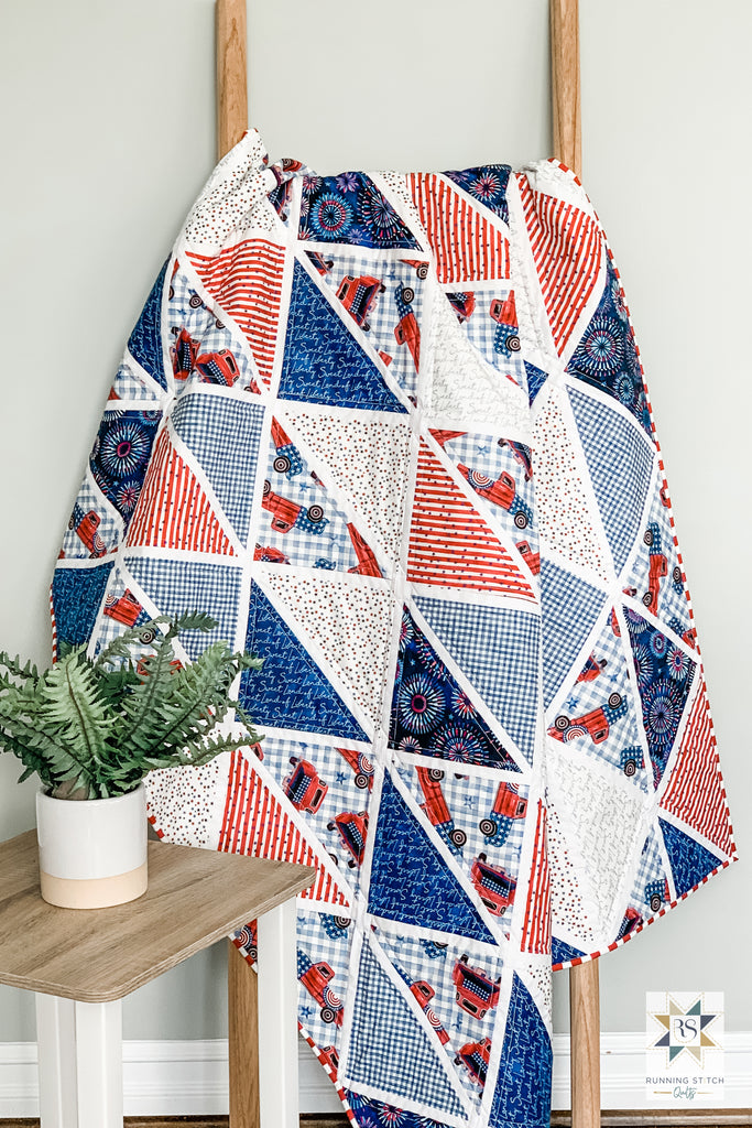 Deltille Quilt Pattern - The Patriotic One by Julie Burton of Running Stitch Quilts