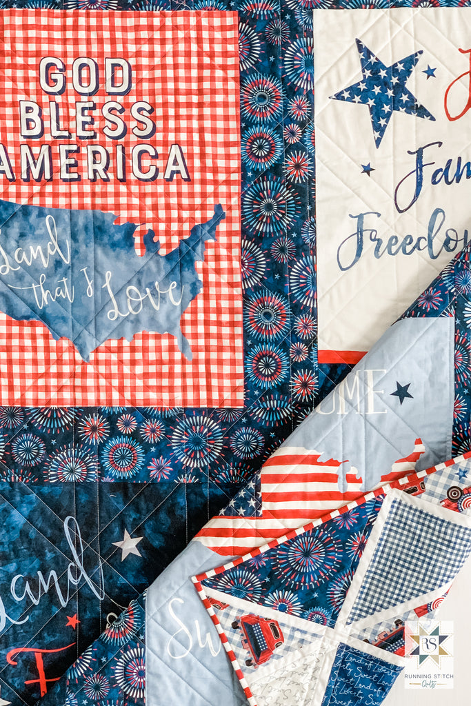 Deltille Quilt Pattern - The Patriotic One by Julie Burton of Running Stitch Quilts