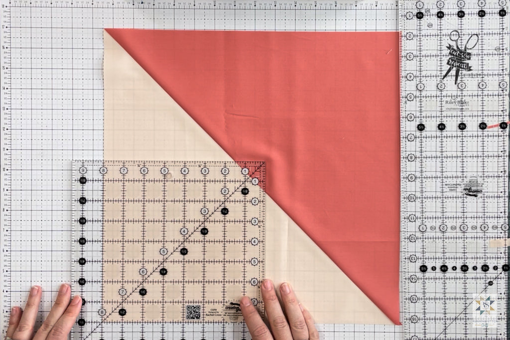 Using two rulers to trim large blocks