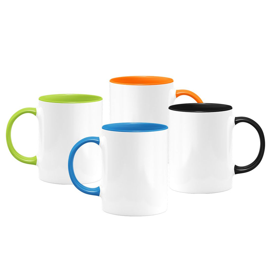 11oz Ceramic Mug Colored Handle And Inside Instafreshener 