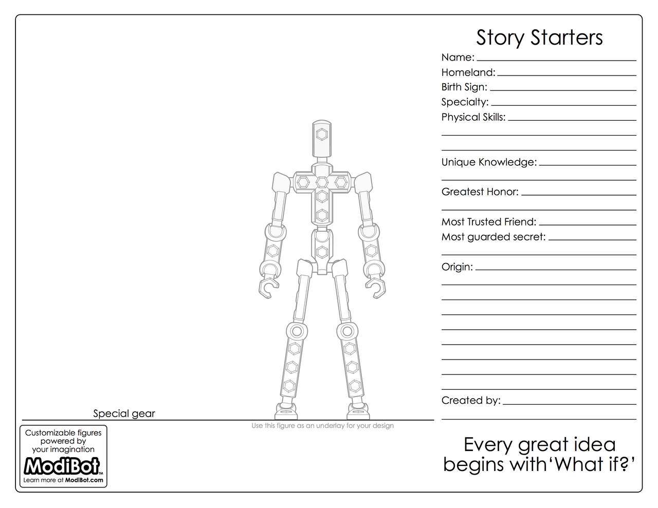 Character Design Template For Download Modibot