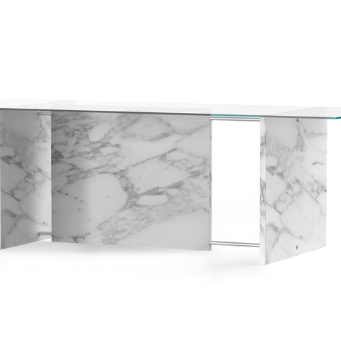Segment Dining Table, Glass Top by TRNK | Custom Furniture | TRNK