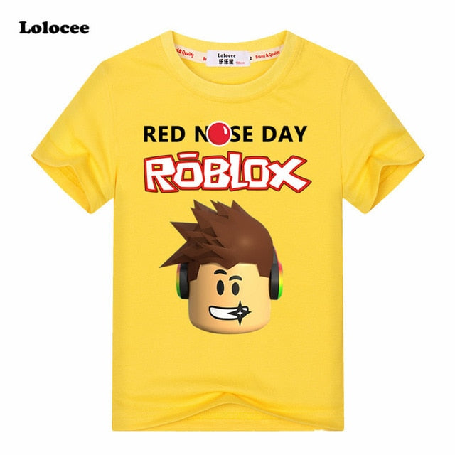 2018 New Roblox Red Nose Day Stardust Boys T Shirt Kids Summer - 2018 new roblox red nose day stardust boys t shirt kids summer clothes children game t