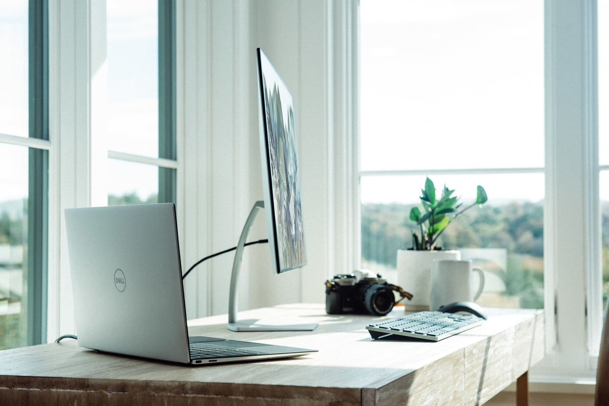 Home workstation with Christmas gift ideas for techies