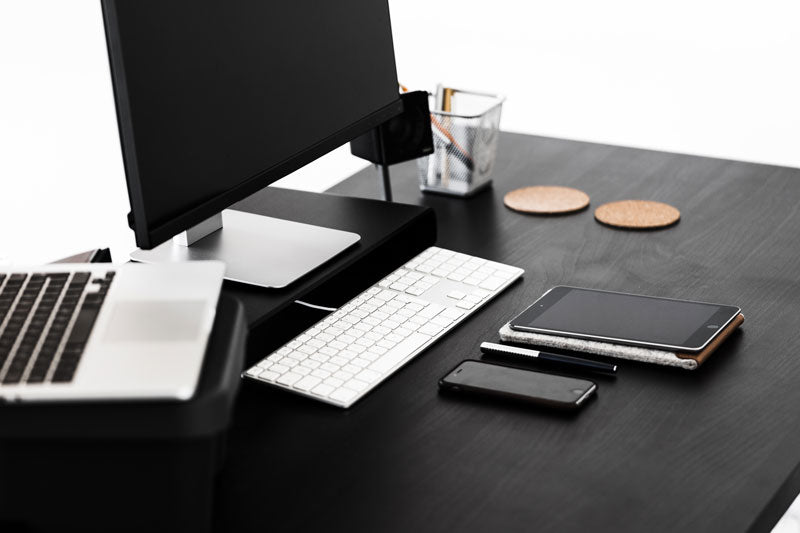 minimalist desk laptop docking station