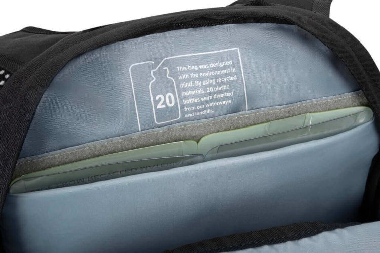 Targus’ zero waste laptop backpack’s inside label