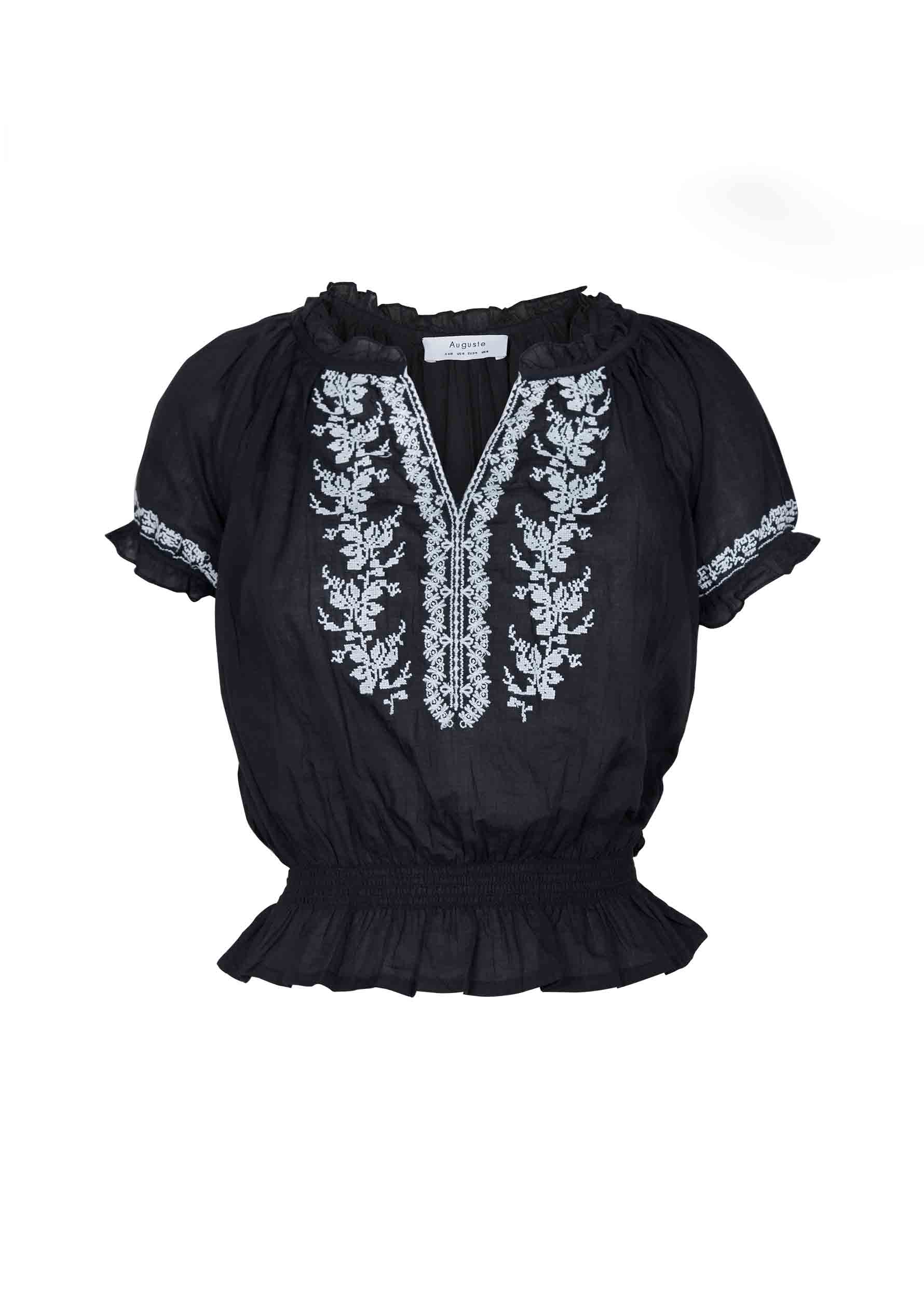 Ivy Embroidered Cami Black