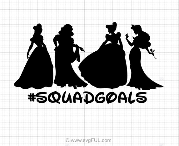 Download Squad Goals Disney Princess SVG Clipart - svgFUL