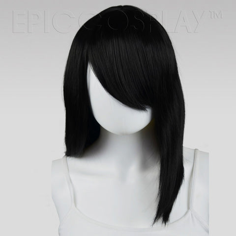 medium black cosplay wig