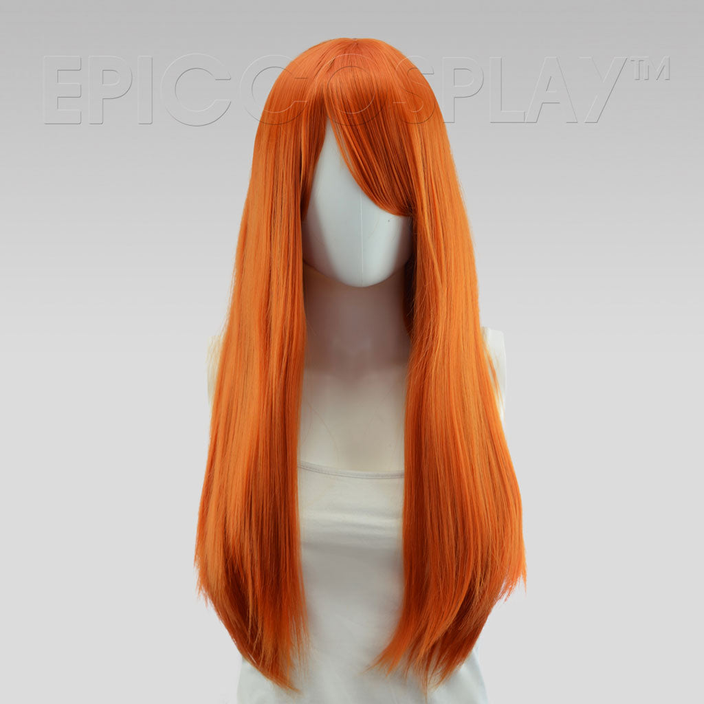 long orange wig cosplay