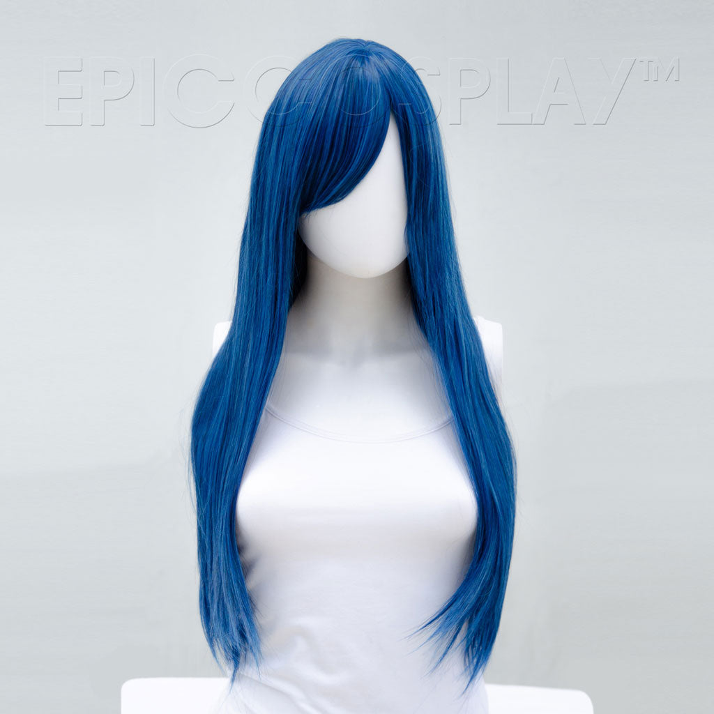 Nyx 28 Inch Shadow Blue Long Straight Cosplay Wig 