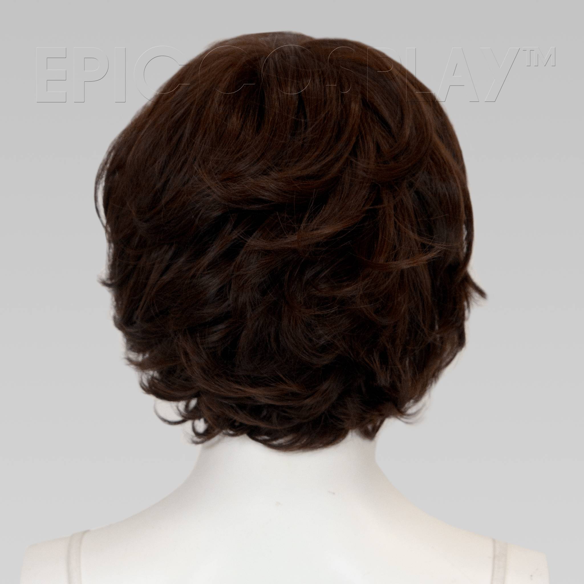 brown curly short wig