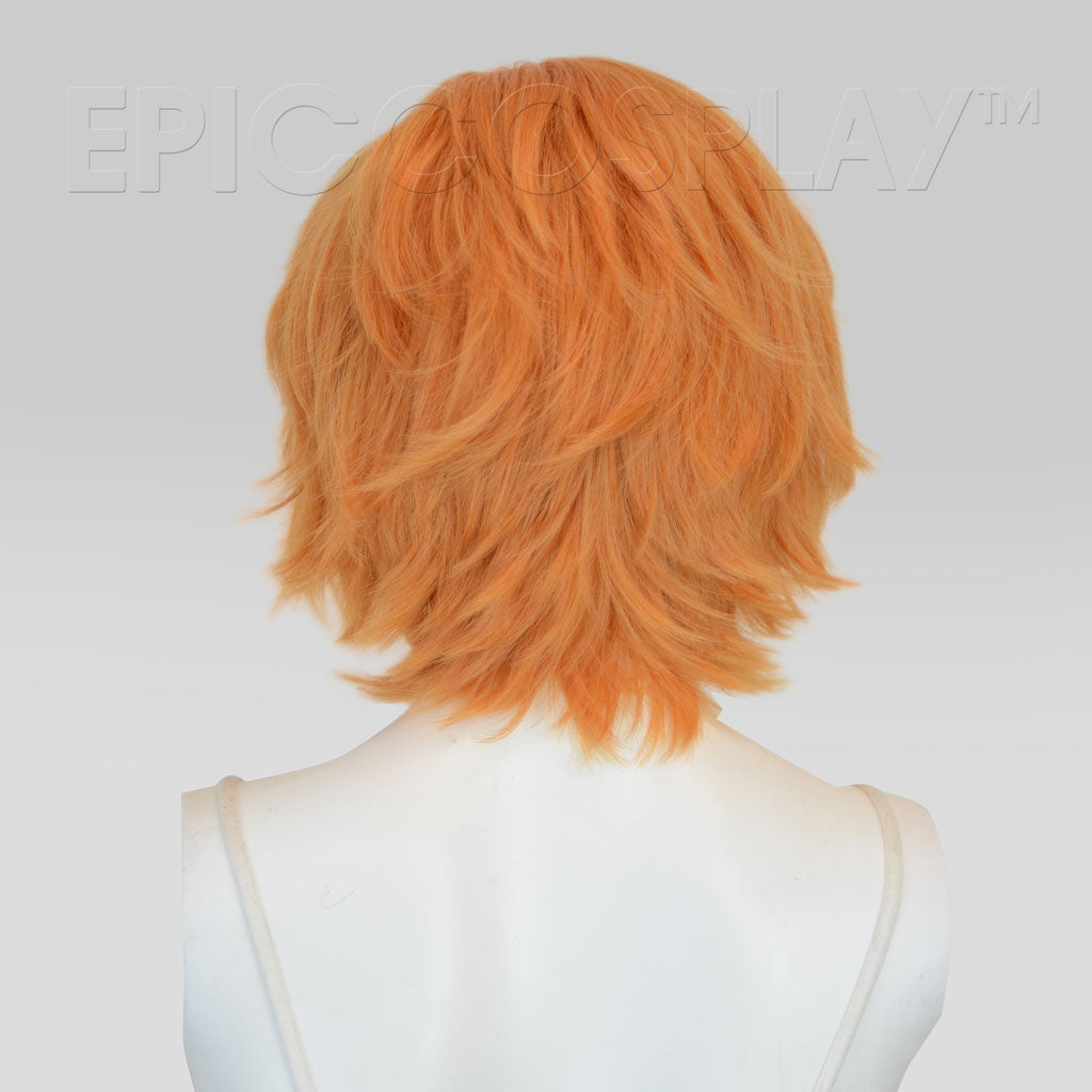 short orange cosplay wig