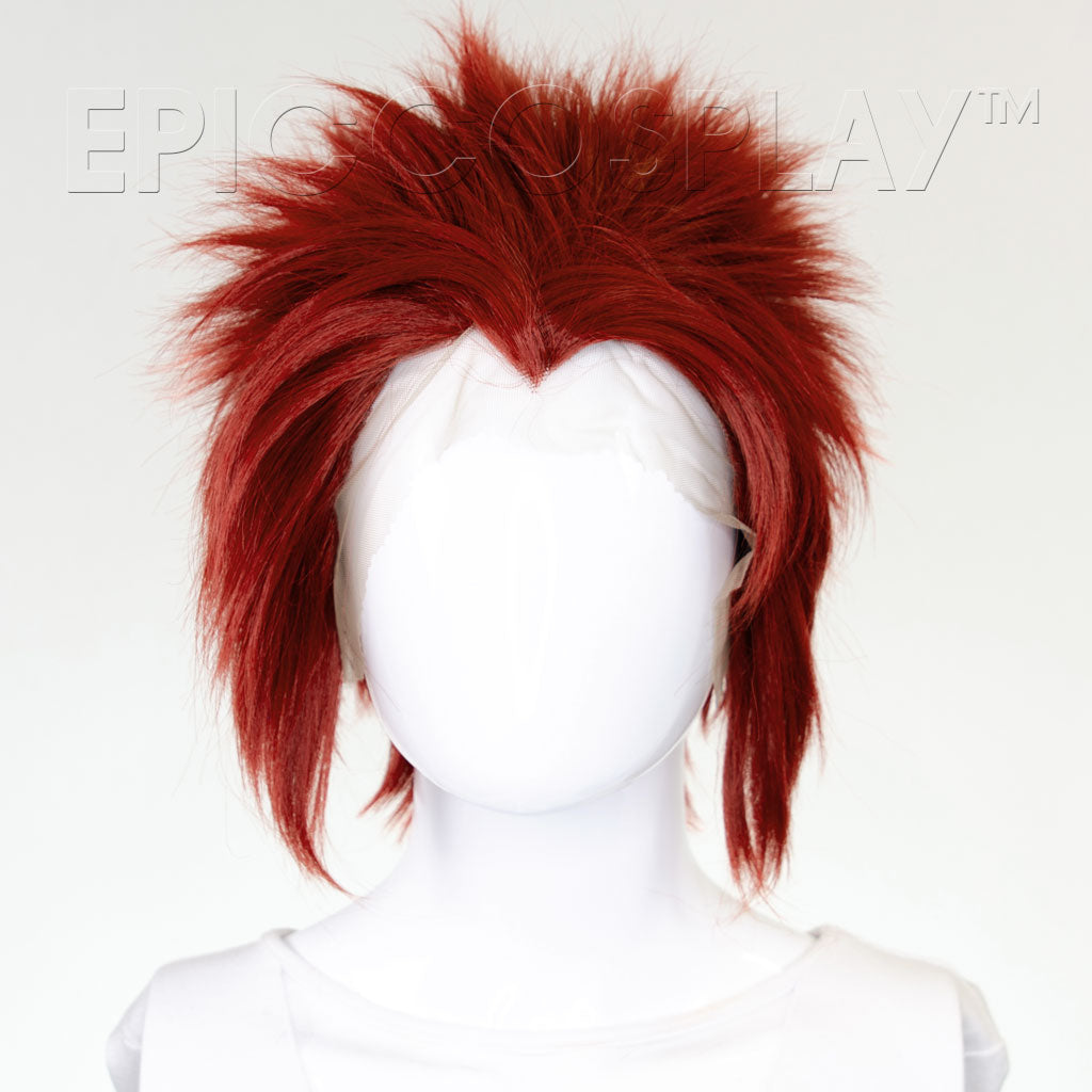 short dark red wig