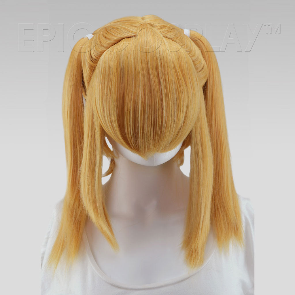 short blonde pigtail wig