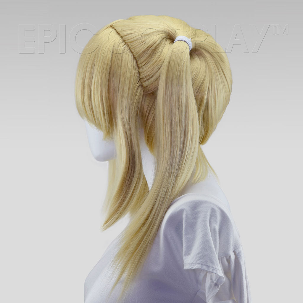 short blonde pigtail wig