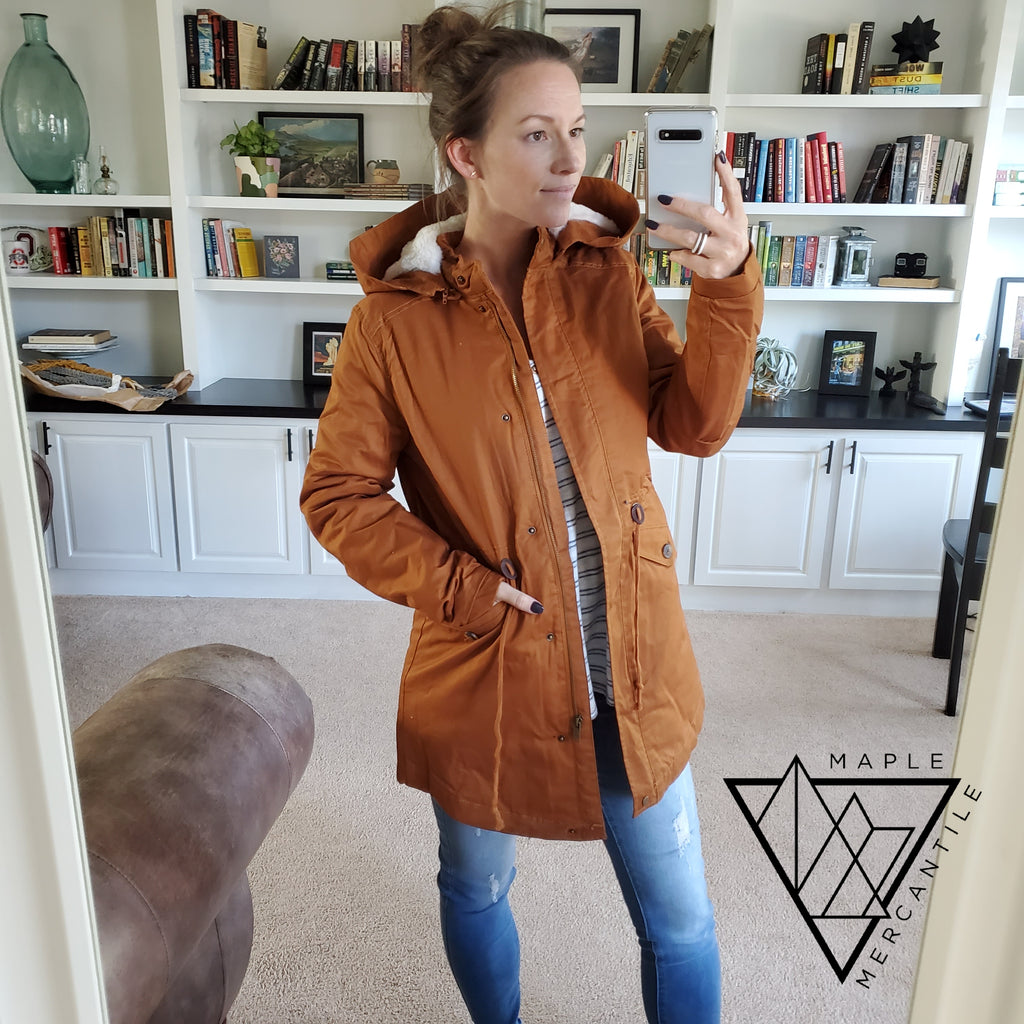 zPadded Fur Hood Anorak Jacket – Maple Mercantile