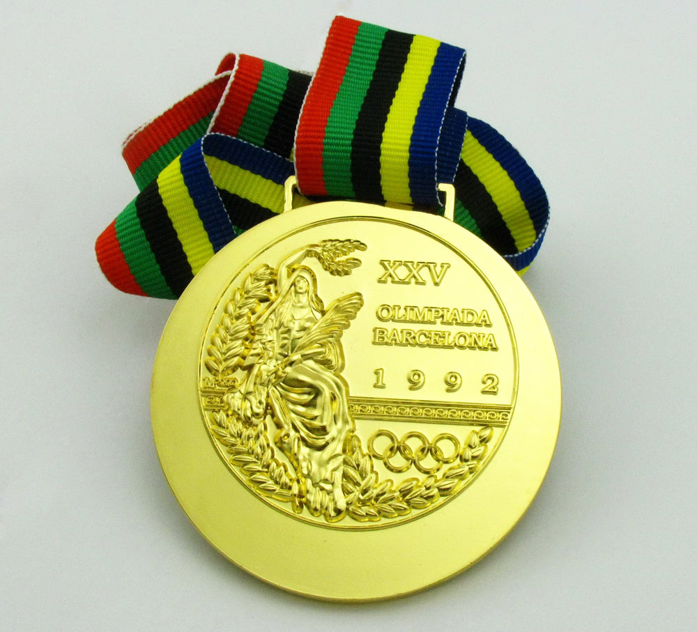Купить ои. Олимпийская медаль Барселона 1992. Медали олимпиады 1992. Медали копии олимпиад.