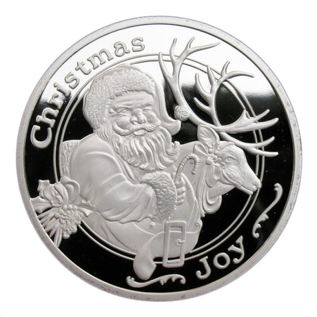 Cheer US 5Packs Christmas Coins Xmas Gift Commemorative Coins Souvenir Coins  Santa Claus Reindeer Gifts Toys Gold Coins Collection in Christmas Stocking  