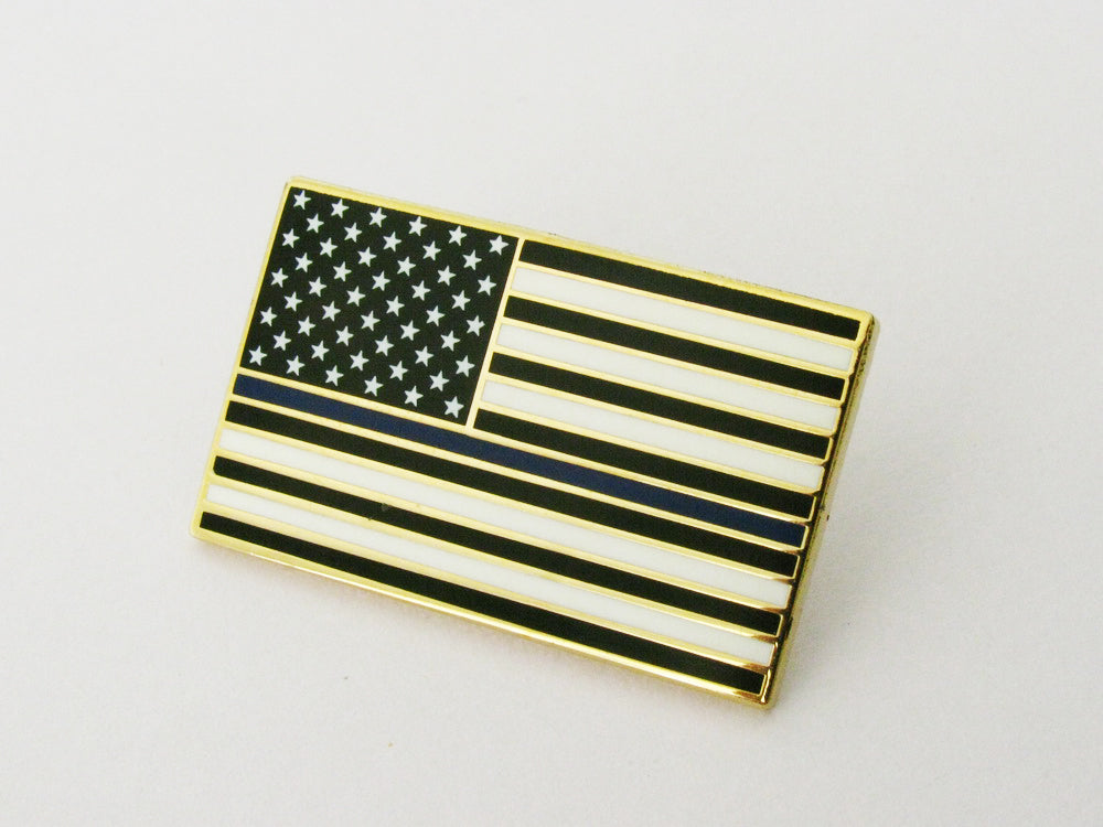 US American Flag Police Badge Brooch Lapel Pin (12 Optional Styles ...