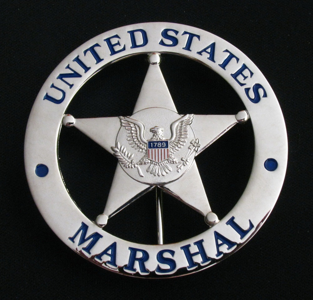 Us Federal Court Law Enforcement Marshal Badge Solid Copper