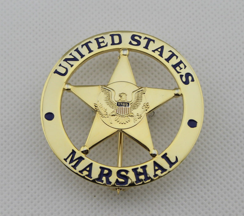 Us Federal Court Law Enforcement Marshal Gold Badge Replica Movie