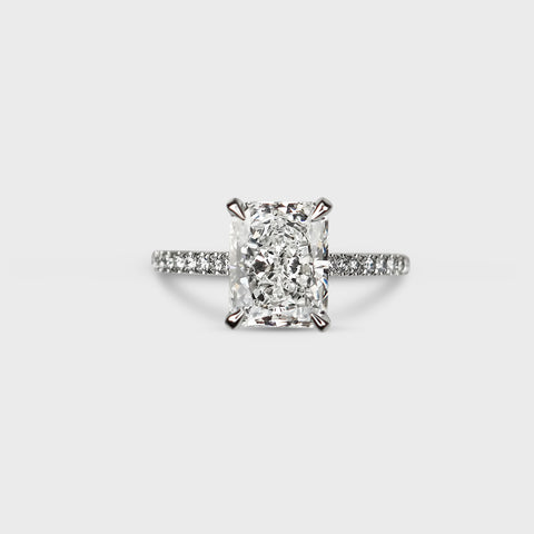 1.80ct Radiant Cut on Pave Band