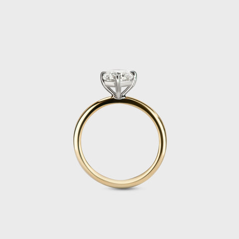 2.01ct Criss Cut Diamond Ring Side View