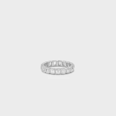 Bezel Set Emerald Cut Band