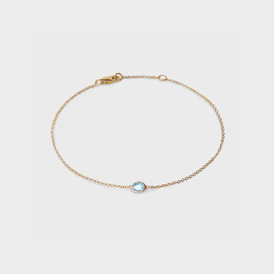 bezel set oval baguette bracelet