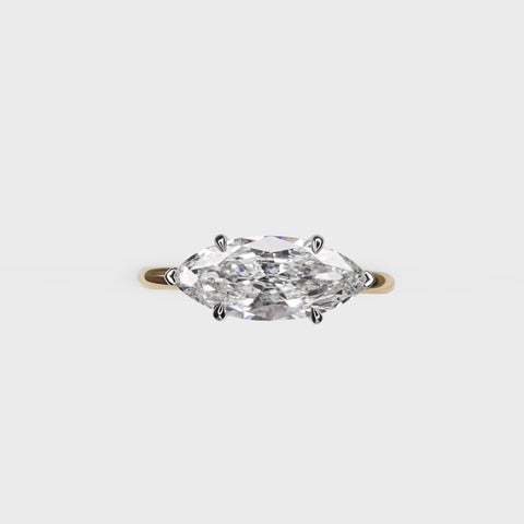 1.89ct Marquise Cut Diamond Set East-West