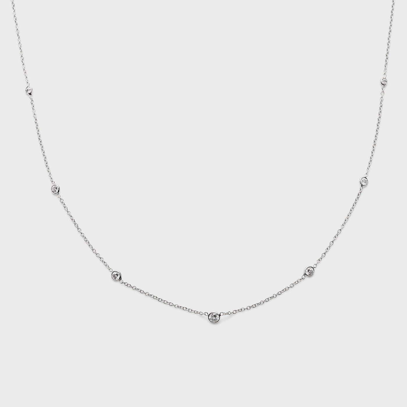 Diamond Station Necklace - The Clear Cut Collection