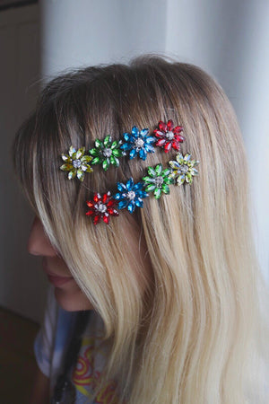 Crystal Floral Barrette