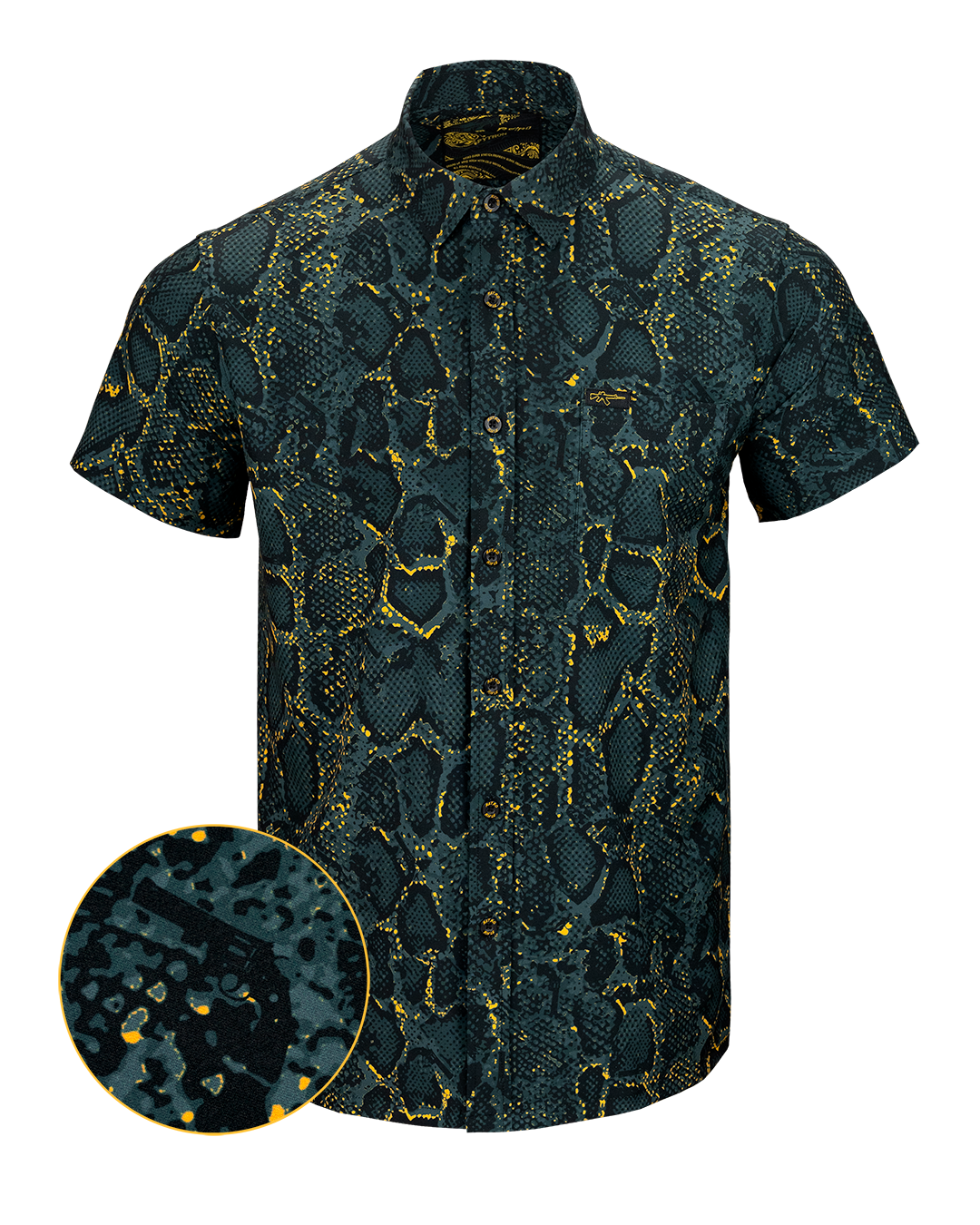 Python (Black) Button Down