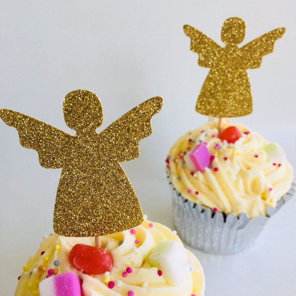 Angel Cupcake Toppers 12 Pieces Baby Shower Birthday Decorations