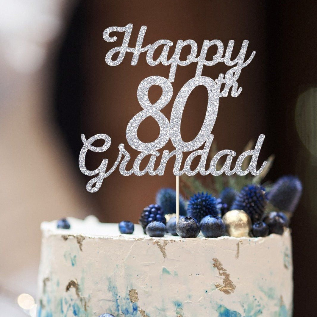 Download Happy Birthday Grandad Cake Topper Grandpa Birthday Decor Pomchick