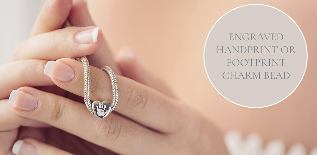 Handprint Charm Bead